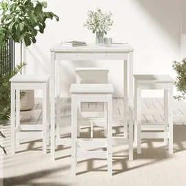 vidaXL Gartenbar-Set 5-tlg. Weiß