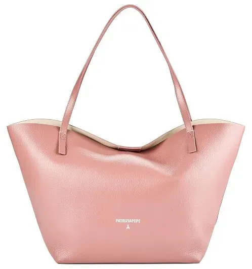 Patrizia Pepe Shopper Tasche Leder 30 cm  rosa