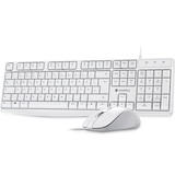 KOORUI Tastatur und Maus,Maus Tastatur Set Deutsches Layout QWERTZ mit 12 Funktionstasten 2.4 GHz Tastatur Maus Set für Windows,MacOS,Linux-Weiß