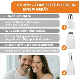 krumad Nasenhaartrimmer 3in1 Schwarz