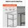 Vevor Gasto Arbeitstisch 1219x610x864 mm, Edelstahltisch mit 3 Ebenen & Aufkantung & Höhenverstellbaren Ablagen Belastbarkeit Top 245 kg & 2 Unterablagen je 204 kg Vorbereitungstisch für Restaurant