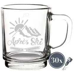 Glühweinglas Kaffeeglas 0,2l geeicht - Après Ski - 30 Stück