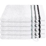 Waschhandschuh 16 x 22 cm weiß 5 St.