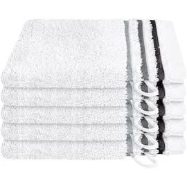 SCHIESSER Skyline Color Waschhandschuh 16 x 22 cm weiß 5 St.