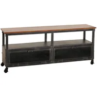 MCW Lowboard MCW-N28, TV-Rack, Rollen 2 Fächer, 3D-Struktur Industrial
