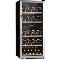 Weinkühlschrank Getränkekühlschrank 2 Zonen 204 L Glastür 79 Flaschen Touch LED