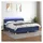 vidaXL Boxspringbett mit Matratze & LED Blau 180x200 cm Stoff