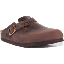 Birkenstock Boston Nubukleder geölt schmal habana 38