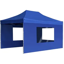 vidaXL Profi-Partyzelt Faltbar 4,5 x 3 m Blau