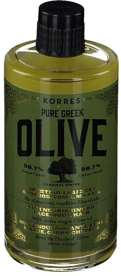 Korres Reines griechisches OLIVEN-Nahrungsöl 3 in 1