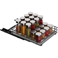 mayzolop Gewürzregal Ausziehbar Schrank Organizer Küche Stehend 26.4*22.2*5.6CM