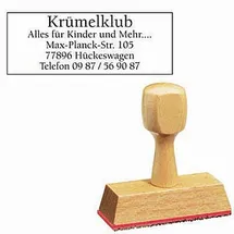 kompatible Ware Textstempel, individualisierbar ohne Logo, 1 St.
