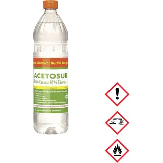 Acetosur Essig Säure 80 Prozent hohe Spitzenqualität Kanister 1000ml