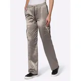 Heine Satin-Hose Cargohose Braun 42