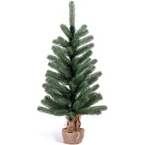 IC Winterworld Künstlicher Weihnachtsbaum »Tannenbaum, künstlicher Christbaum«, Nordmanntanne, Weihnachtsdeko mit Jutebeutel um den Betonfuß, grün