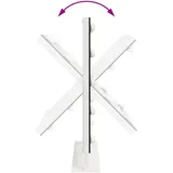 vidaXL Kosmetikspiegel, LED Schminkspiegel Weiß 44 x 10 x 53 cm Glas und Stahl