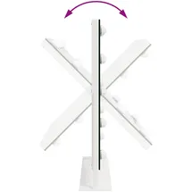 vidaXL Kosmetikspiegel, LED Schminkspiegel Weiß 44 x 10 x 53 cm Glas und Stahl