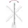 vidaXL Kosmetikspiegel, LED Schminkspiegel Weiß 44 x 10 x 53 cm Glas und Stahl