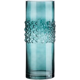 GILDE Deko Vase Glasvase Sparkle - Blumenvase aus Glas - Maritime Dekoration - Farbe: Türkis Blau Höhe 34 cm