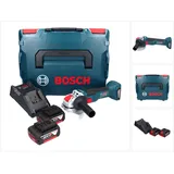 Bosch GWX 18V-10 Akku Winkelschleifer 18 V 125 mm X-LOCK Brushless + 2x Akku 5,0 Ah + Ladegerät + L-Boxx