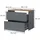 Vicco Waschbeckenunterschrank Viktor 2 Schubladen 80,2 x 65 x 45,5 cm Anthrazit/Goldkraft Eiche
