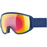 Uvex topic FM sphere - Skibrille für Damen und Herren - verzerrungs- & beschlagfrei - verzerrungsfreie Sicht - navy matt/rainbow-rose - one size