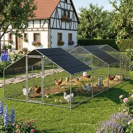 pro.tec Freilaufgehege Wels 300 x 800 x 200 cm grün/silberfarben