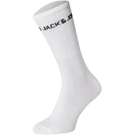 JACK & JONES JACK - JACBASIC LOGO TENNISSOCK, Baumwollmischung, Logo, Schwarz / Weiß 33-37