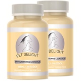 Pet Delight 2 Packungen Sparpaket Wurm Leckerlis, das pflanzliche Mittel für Hunde und Katzen als natürliche Wurmkur - Hund + Katz & Vögel - Animal & Dog Dewormer, Wurm