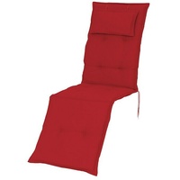 Sunfun Exclusive-Line Liegenauflage Deckchair  (Chili, L x B x H: 121 x 49 x 6 cm, Polyester)
