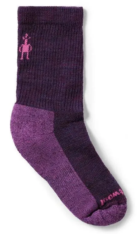 Smartwool Kinder Light Cushion Crew Wandersocken - 29-32 - purple iris