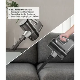 Genius Invictus X6 Ultra Akku Handstaubsauger 16 tlg, Smart Staubsauger mit Staubsensor, 450 Watt, 4 Fach HEPA Filtersystem