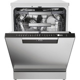 Haier I-PRO SHINE SERIE 3 XF 5C4M1X freistehender Geschirrspüler / 15 Maßgedecke/Breite 60 cm/AutoDoor/PowerWash / 3. Oberkorb für Besteck/Vollwasserschutz/Edelstahl