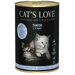 CAT'S LOVE Nassfutter Katze Junior Kalb 6x400 g