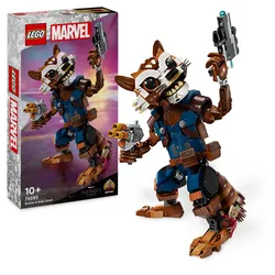 LEGO Marvel 76282 Rocket&Baby Groot, baubares Superhelden–Spielzeug