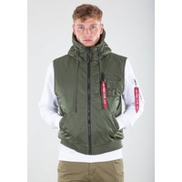 Alpha Industries Hooded MA-1 Vest sage green) S
