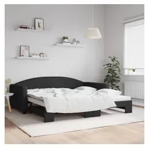 vidaXL Tagesbett 100 x 200 cm Schwarz