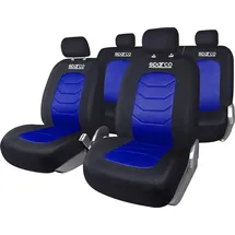 Sparco Sitzbezüge Sparco Schwarz / Blau (11-Teilig) (also kompatibel mit Side-Airbags)