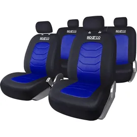 Sparco Sitzbezüge Sparco Schwarz / Blau (11-Teilig) (also kompatibel mit Side-Airbags)