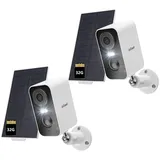 ieGeek Überwachungskamera 3MP Überwachungskamera Außen/InnenAkku (Aussen, Außen/Innen, Außenbereich, drinnen, 2K Kamera Überwachung Kabellos WLAN Aussen IP Kamera Outdoor, 2-tlg., mit PIR Bewegungsmelder 2-Wege-Audio Farbige Nachtsicht Wasserdicht, Cloud/Memory Card Storage Alex 2,4 GHz)