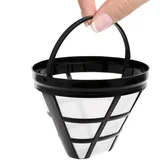Dauerfilter Kaffee Größe 4, Wiederverwendbarer Kaffeefilter Kegelförmig, 8-12 Tassen Kaffee Filter Mehrwegfilter, Waschbar Kaffeetropfer, Papierloser Kaffeefilter zur Herstellung von Manuellem K-affee