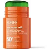 Korff Sun Secret Air Stick SPF30, leichte Textur, hoher UVB- und UVA-Schutz, feuchtigkeitsspendend und Anti-Aging, wasserfest, 50 ml