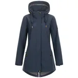 ankerglut Softshellmantel Kurzmantel mit Kapuze Gefüttert Übergangsjacke #ankerglutbrise Softshelljacke, Navy, 44
