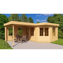 Alpholz 5-Eck Gartenhaus Pepe 6,18 x 4,62 x 2,36 m natur