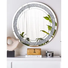 Beliani Wandspiegel Erbray 70 cm 70 cm Silber