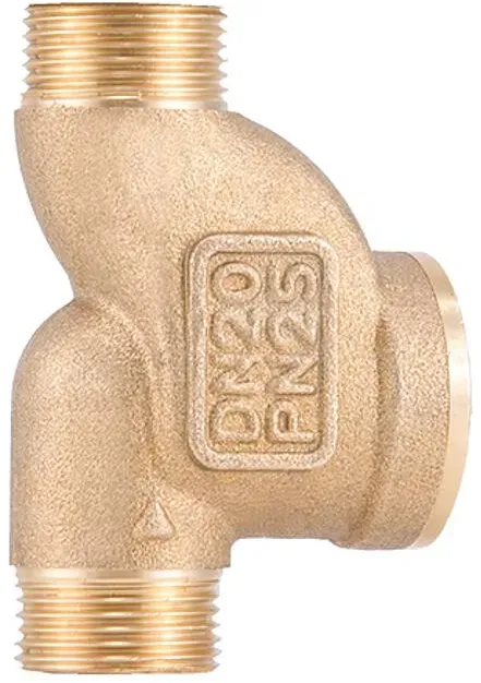 Barberi Kompakter DZR Messing T-Schmutzfänger - MM – Edelstahl Filter, Maschenweite 0,3 mm G 3/4'' AG