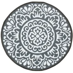Garten Outdoor Teppich Rondo dunkelgrau rund 120 cm von Jet-Line