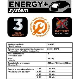 Neo Tools Rohrschweißgerät Energy+ 18V (ohne Akku)