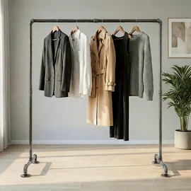 deluke Garderobenständer Moritz 150 x 55 x 150 cm Silber