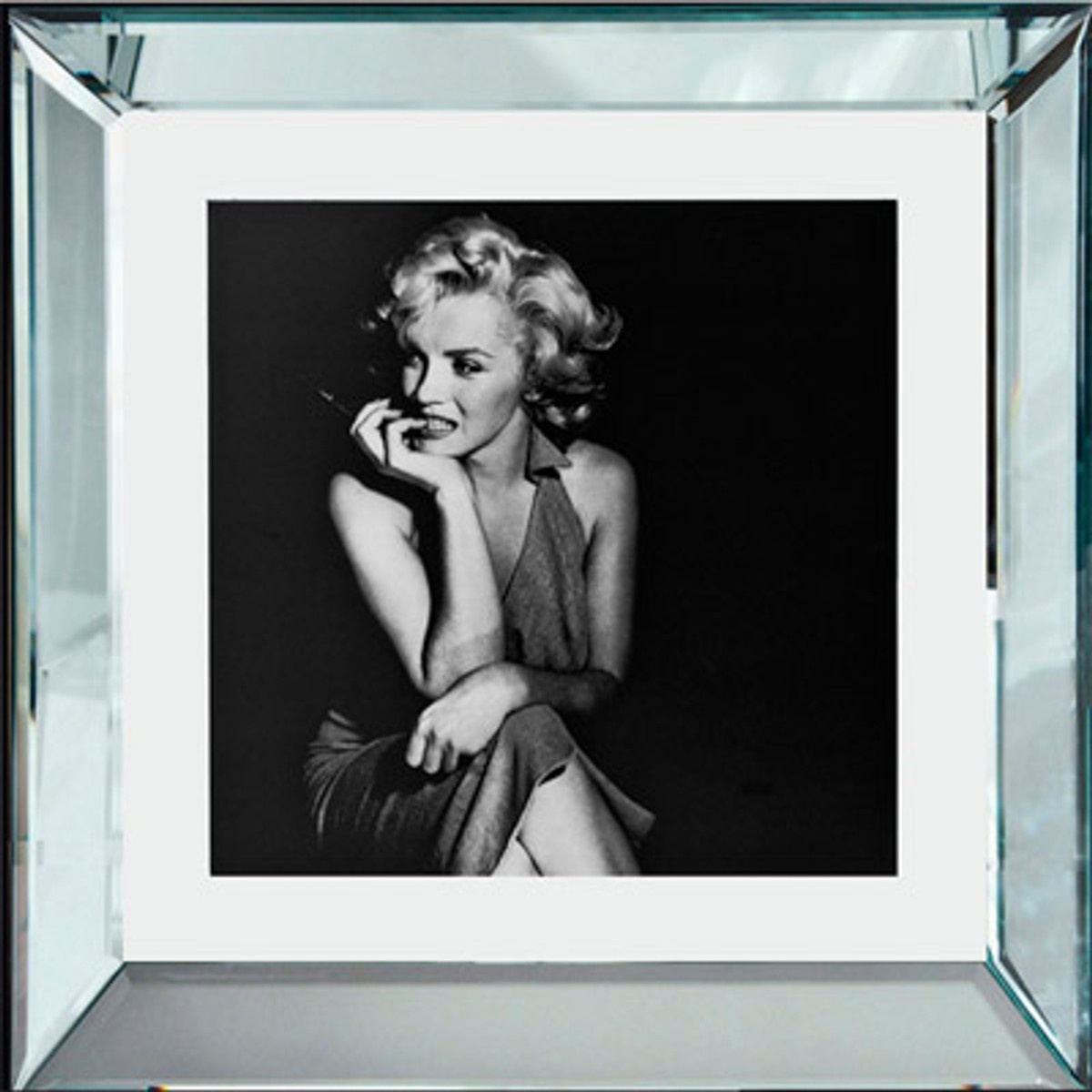 Casa Padrino Designer Bild "Bleib eine Weile" Marilyn Monroe 40 x  40 cm - Limited Edition